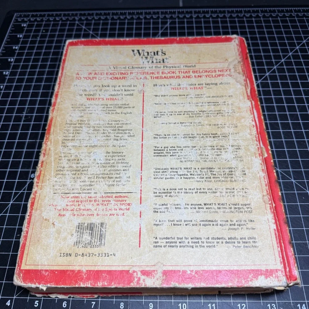 Whats What Visual Glossary Physical World David Fisher 1981 Hardcover Reference